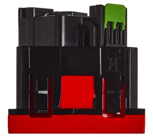 Розетка с заземлением, безвинтовые зажимы - без шторок 16А 250В - 45°- 2 модуля - красный  4525058  Daccord