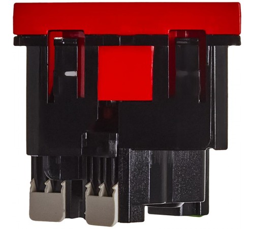 Розетка с заземлением, безвинтовые зажимы - без шторок 16А 250В - 45°- 2 модуля - красный  4525058  Daccord