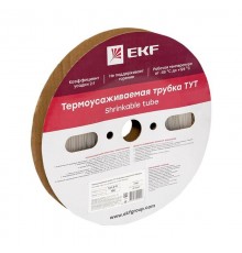 Термоусаживаемая трубка ТУТ 2/1 прозрачная рулон PROxima  tut-2-tr  EKF