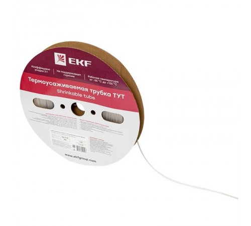 Термоусаживаемая трубка ТУТ 2/1 прозрачная рулон PROxima  tut-2-tr  EKF