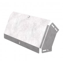 Угол вертикальный внешний 45 градусов с крышкой Стандарт 500х100   PR16.0579  Промрукав