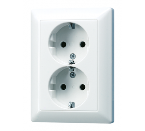 Сдвоенная розетка в одну монтажную коробку AS5020NUWW Jung