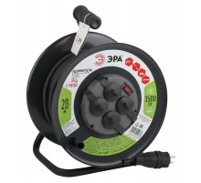 Удлинитель силовой ЭРА RMx-4es-3x2.5-20m-IP44(KG) на м. катушке c/з 4 гн 20м КГ 3х2.5  Б0043057  ЭРА