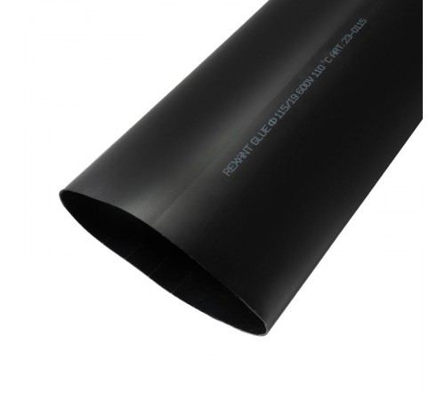Термоусадочная трубка клеевая 115,0/19,0 мм, (6:1) черная, упаковка 1 м  23-0115  REXANT