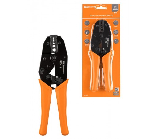 Клещи обжимные КО-12, обжим F и BNC разъемов (RG-58, RG-59, RG-62, RG-174, FO), "МастерЭлектрик"  SQ1001-0009  TDM
