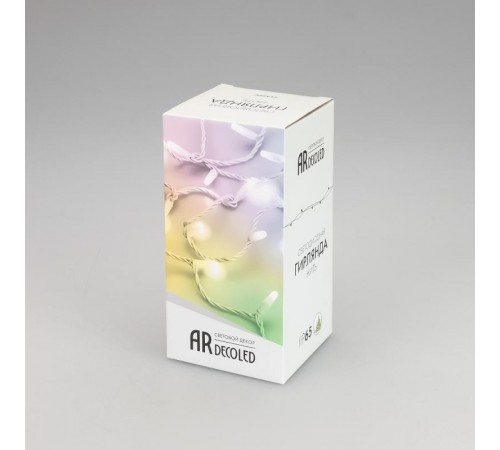 Светодиодная гирлянда ARD-STRING-CLASSIC-10000-BLACK-100LED-MILK-SYNC RGB (230V, 6.5W) (Ardecoled, IP65)  028214  Arlight