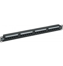 ITK 1U патч-панель кат. 5е UTP 24 пт. Dual IDC слайд лейбл  PP24-1UC5EU-D05L  ITK