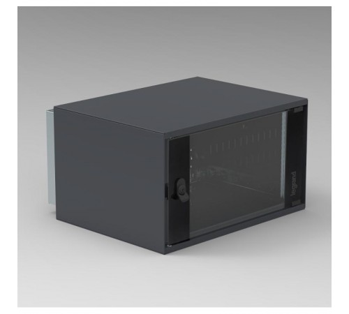 Шкаф настенный 19" - 15U - 600x625x742 мм - стеклянная дверь  446186  Legrand