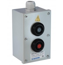 ПКУ-15-21.121-54У2 (1*ВК30-10-11110-54(1з+1р) черная + 1*ВК30-10-11110-54(1з+1р) красная + PG-19), пост управления (ЭТ)  ET054487  Электротехник