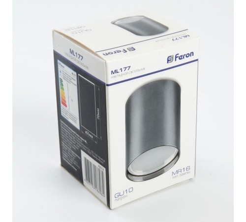 Светильник накладной потолочный под лампу, спот, ML177 MR16 20W 220V, хром  40514  Feron