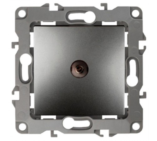 Розетка TV 12-3101-12 одиночная,  графит (10/10/2500) Б0019339  ЭРА