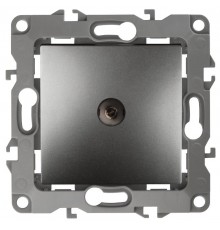 Розетка TV 12-3101-12 одиночная,  графит (10/10/2500) Б0019339  ЭРА