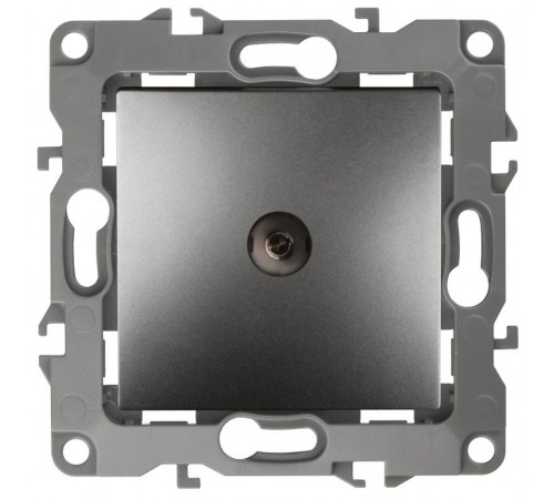 Розетка TV 12-3101-12 одиночная,  графит (10/10/2500) Б0019339  ЭРА