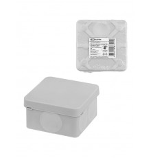 Распаячная коробка, двухкомпонентная, ОП 70х70х40 мм, IP66, 6 вх., серая, инд. штрихкод  SQ1401-2511  TDM