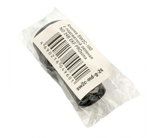 Кнопка SW2C-10D с подсветкой зеленая NO 24В EKF PROxima  sw2c-md-g-24  EKF