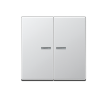 Клавиша для KNX кнопки, 2 группы, с окошком; дюропласт; алюминий  A102KO5AL  Jung