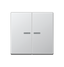 Клавиша для KNX кнопки, 2 группы, с окошком; дюропласт; алюминий  A102KO5AL  Jung