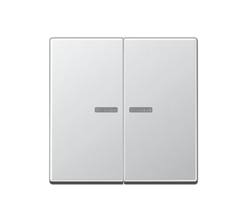 Клавиша для KNX кнопки, 2 группы, с окошком; дюропласт; алюминий  A102KO5AL  Jung