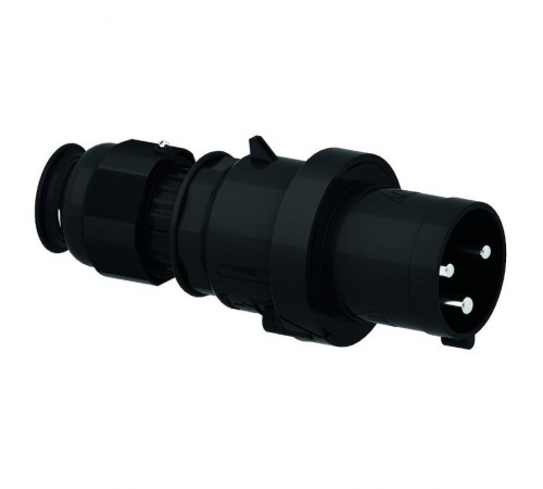 Вилка кабельная 3р (2p + PE) 63А 230 IP44 черная I 210735-Bals I Bals