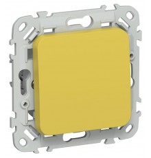 FLITE Выключатель 1-клавишный 10А ВС11-1-0-ФлЖК желтый карри  FI-V10-0-10-1-K44  IEK