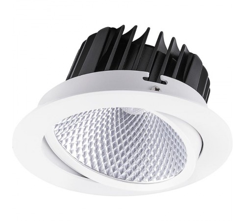 Светильник светодиодный встраиваемый AL252, 12W, 1080Lm, 4000K, 35 градусов, поворотный, белый  32621  FERON