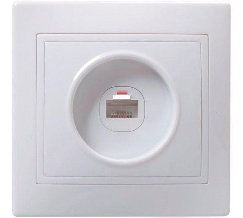 КВАРТА Белый Розетка 1-местная телефонная РТ10-КБ  ETK10-K01-DM  GENERICA