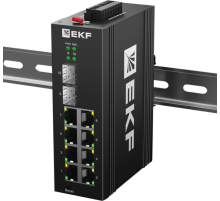 Промышленный управляемый коммутатор уровня L2 ML2-2GX/SFP-8GTP, 2 порта 1000Base-X SFP, 8 портов 10/100/1000Base-T(X) RJ45 c PoE, монтаж на динрейку T