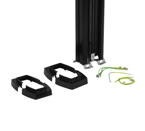 Универсальная колонна алюминиевая с крышкой из алюминия 1 секция, высота 4,02 метра, с возможностью увеличения высоты до 5,3 метра, цвет черный  6531