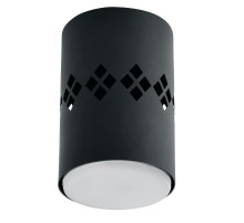 Светильник потолочный под лампу макс 12W, 230V, GX53 и подсветка 4000K, черный HL351  41456  FERON