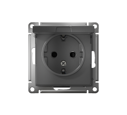 AtlasDesign Сталь Розетка с заземлением, со шторками, с крышкой, 16А, механизм  ATN000946  SE