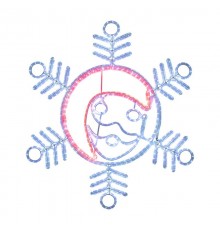 Фигура "Снежинка с Дедом Морозом" размер 107*95см, 14м дюралайт   501-339  NEON-NIGHT