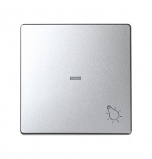 Simon 82 Клавиша с пиктограммой "лампа" для выключателя одноклавишного с подсветкой, S82 Detail алюминий  8200016-093  Simon