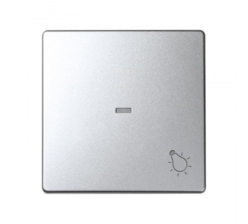 Simon 82 Клавиша с пиктограммой "лампа" для выключателя одноклавишного с подсветкой, S82 Detail алюминий  8200016-093  Simon