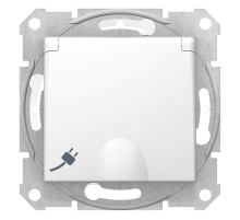 Sedna Белый Розетка 1-я с/з с защитными шторками с крышкой IP44  SDN3100321  Schneider Electric
