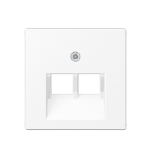 Накладка на двойные UAE-розетки; термопласт; белый матовый  A569-2BFPLUAWWM  Jung