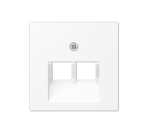 Накладка на двойные UAE-розетки; термопласт; белый матовый  A569-2BFPLUAWWM  Jung