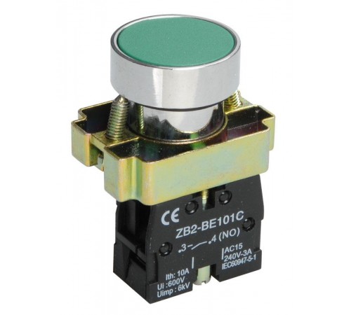 Кнопка управления LAY5-BA31 без подсветки зеленая 1з   BBT60-BA-K06  IEK