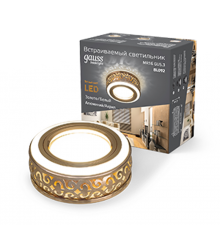 Светильник  Backlight BL092 Кругл. Золото/Белый, Gu5.3, 3W, LED 3000K 1/30  BL092  Gauss