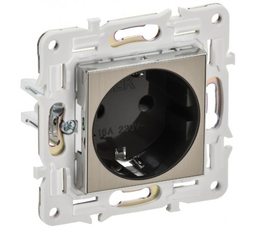 SKANDY Розетка с з/к/ш 16А SK-R04N никель  SK-R14-16-K50  IEK