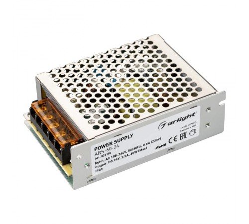 Блок питания ARS-60-24 (24V, 2.5A, 60W)  026153  Arlight