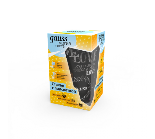 Светильник настольный Стакан с подсветкой модель LCUP Romantic 3XLR44 LED  LC003  Gauss