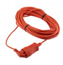 Удлинитель-шнур ПВС 2х0.75, 20 м, б/з, 6 А, 1300 Вт, IP20, оранжевый (Сделано в России)  11-7106  PROconnect