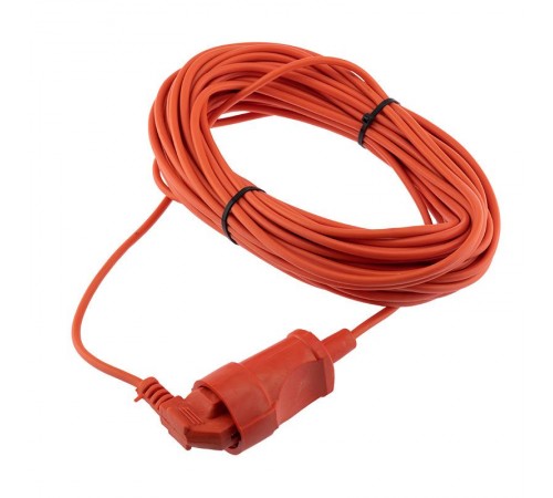 Удлинитель-шнур ПВС 2х0.75, 20 м, б/з, 6 А, 1300 Вт, IP20, оранжевый (Сделано в России)  11-7106  PROconnect