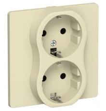 FLITE Розетка 2-ая с заземлением без шторок 16А РС12-0-К-ФлН навахо  FI-R21C-16-K87  IEK