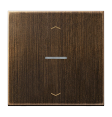 Клавиша для KNX кнопки, 1 группа, с окошком и символами "стрелки"; металл; латунь Antik  ME101KO5PAT  Jung