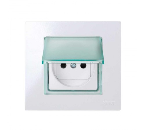 Simon 27 Вставка декоративная с откидной крышкой в рамку базовую с вырезом, S27 Play, прозрачный зеленый  2700679-111  Simon