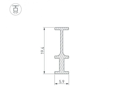 Профиль-держатель FOLED-RAIL-2000  025232  Arlight