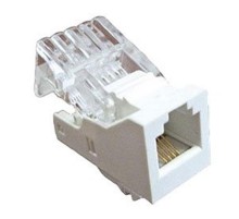 RJ-12 Модуль инф. розетки 110/Krone, белый   87312  Ecoplast