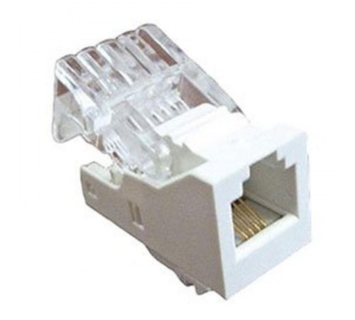 RJ-12 Модуль инф. розетки 110/Krone, белый   87312  Ecoplast
