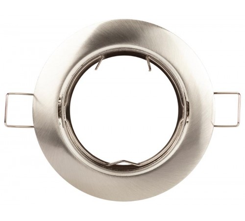 Светильник встраиваемый литой под лампу KL1A SN/1 поворотный MR16, 12V/220V, 50W сатин никель  Б0049566  ЭРА